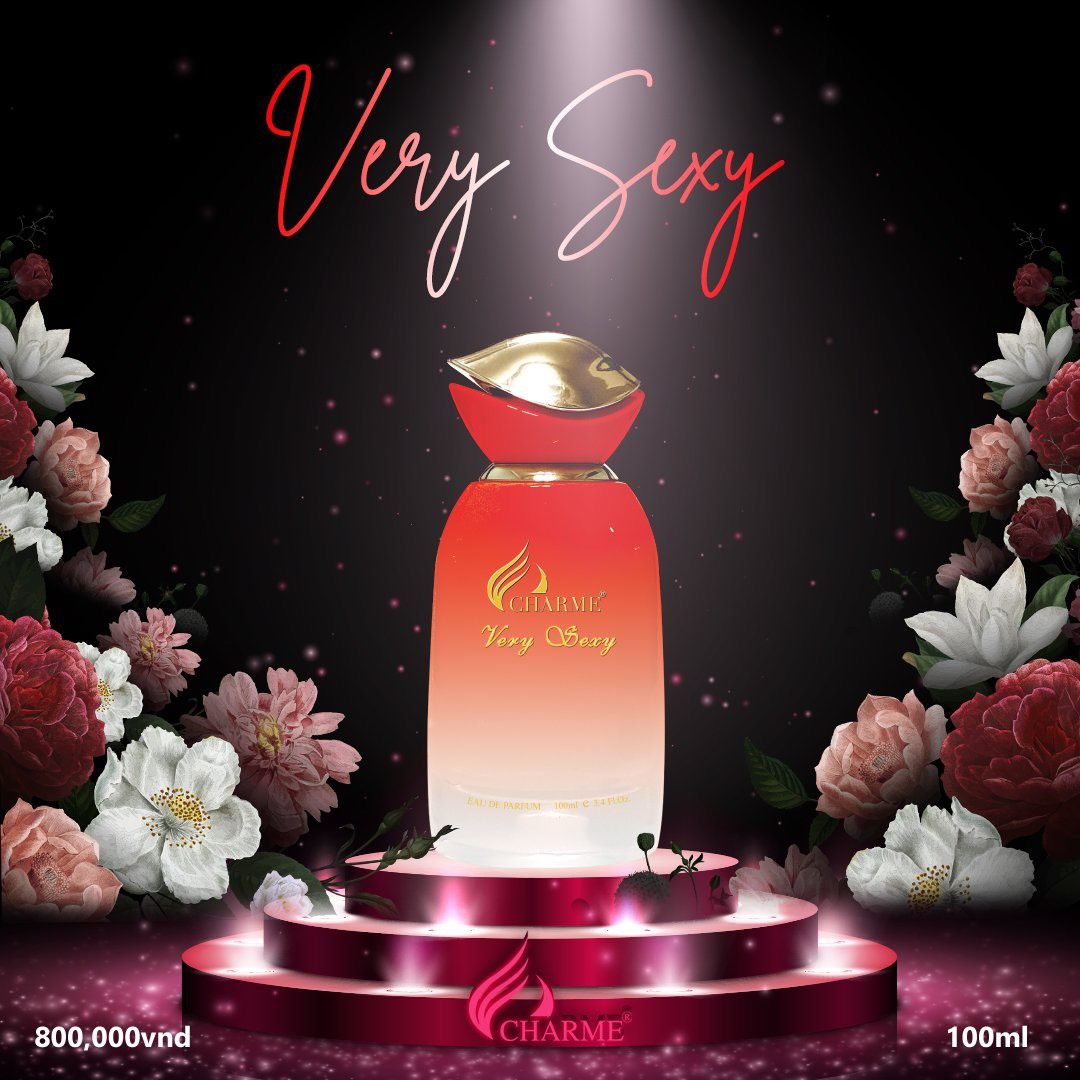 Nước hoa nữ Charme Very Sexy 100ml Lấy cảm hứng từ sự kết hợp các hương hoa yêu thích