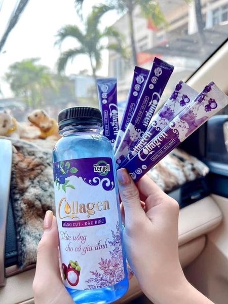 Collagen Măng Cụt Đậu Biếc Zenpali  Cốm Uống Đẹp Da