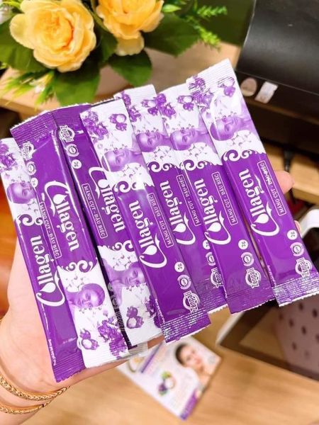 Collagen Măng Cụt Đậu Biếc Zenpali  Cốm Uống Đẹp Da
