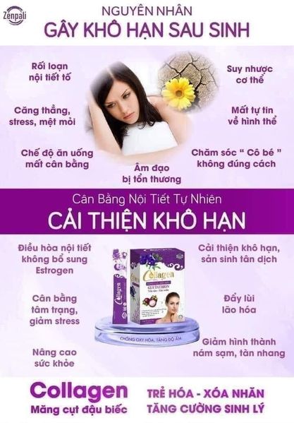 Collagen Măng Cụt Đậu Biếc Zenpali  Cốm Uống Đẹp Da