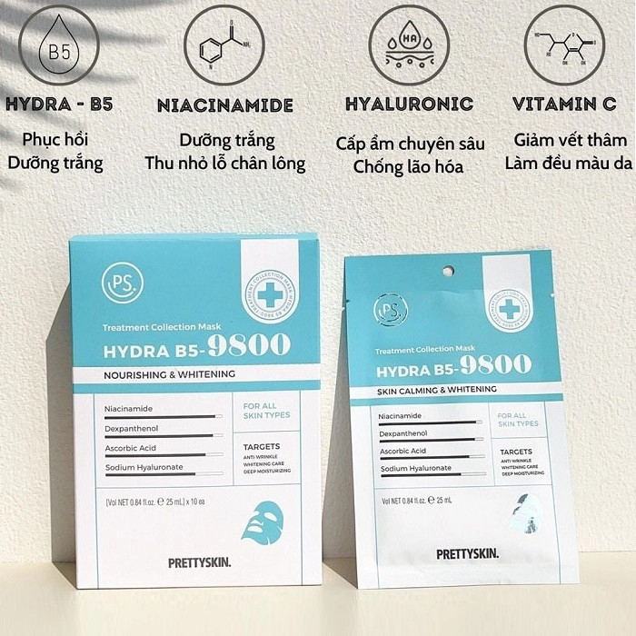 Thành phần của mặt nạ Pretty Skin Treatment Collection Mask -  Hydra B5 9800