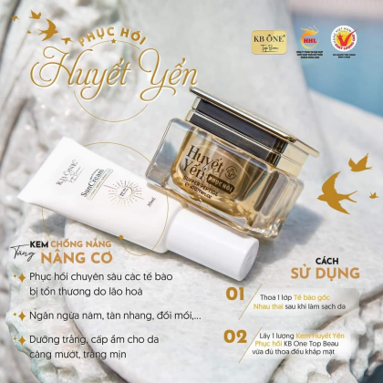 Kem Huyết Yến đặc trị nám, dưỡng trắng của KBONE TOP BEAU
