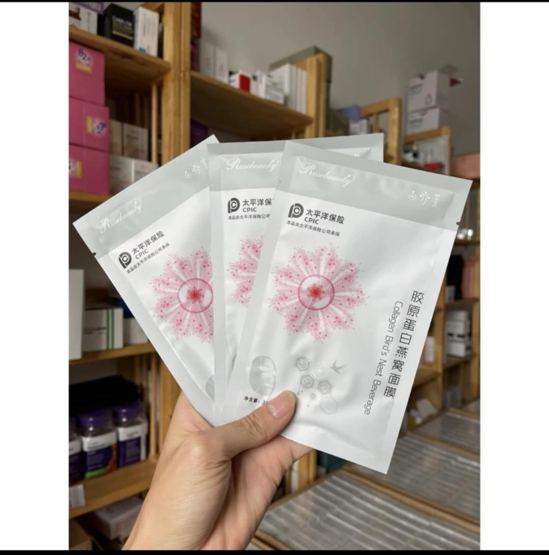 Mặt nạ tổ yến Collagen Rosebeauty hộp 10 miếng siêu đẹp da