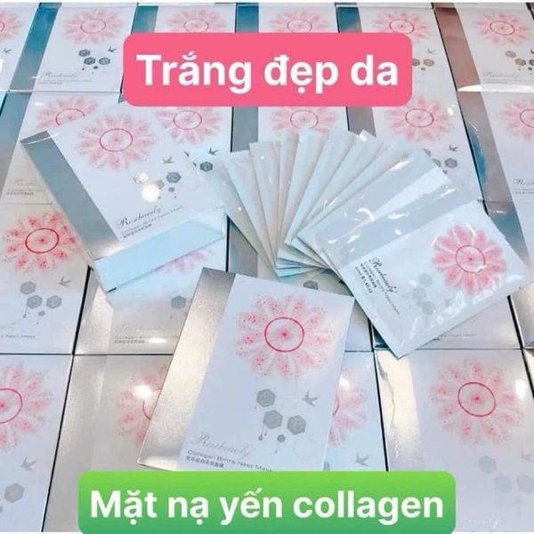 Mặt nạ tổ yến Collagen Rosebeauty hộp 10 miếng siêu đẹp da