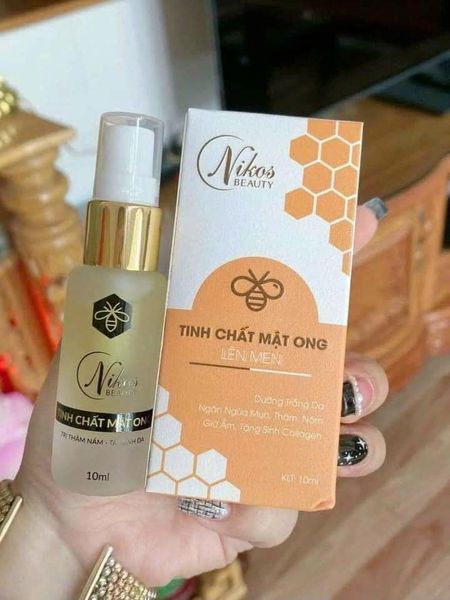 Tinh chất mật ong Nicos Beauty là dòng serum dưỡng da căng bóng