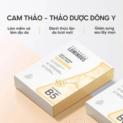 Mặt Nạ B5 Colorkey Luminous Replenishing Facial Mask Pure & Translucent Hộp 10 Miếng