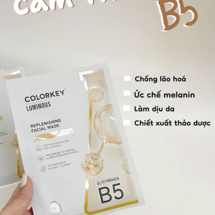 Mặt Nạ B5 Colorkey Luminous Replenishing Facial Mask Pure & Translucent Hộp 10 Miếng