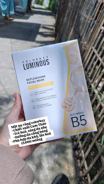 Mặt Nạ B5 Colorkey Luminous Replenishing Facial Mask Pure & Translucent Hộp 10 Miếng