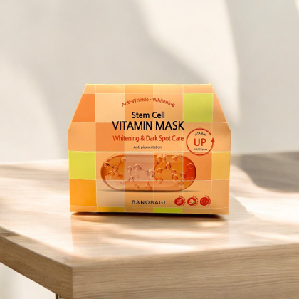 Mặt Nạ Banobagi Màu Cam Stem Cell Vitamin Mask Whitening Dark Spot Care 10 Miếng