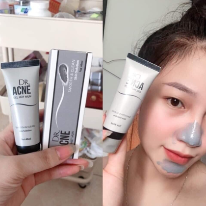 lột sạch mụn đầu đen mụn cám với Gel hút mụn Dr Acne