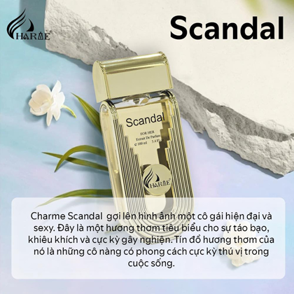 Charme Scandal mang màu vàng óng ánh biểu tượng cho ánh sáng năng lượng tích cực và vẻ đẹp rực rỡ
