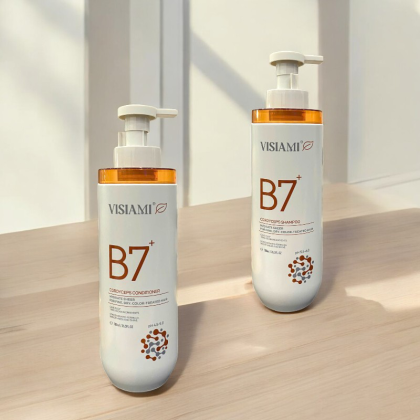 Bộ dầu gội xả Visiami Biotin B7 "Cam" Cordyceps 780ml - Đông trùng hạ thảo giảm rụng mọc tóc nhanh