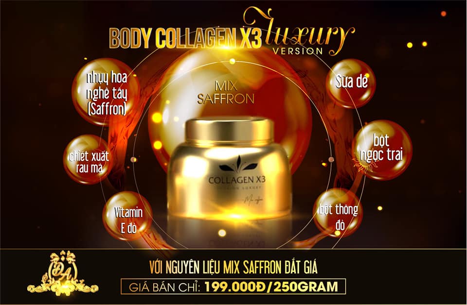 Tuyệt vời Kem Body Collagen X3 Luxury nhà Đông Anh