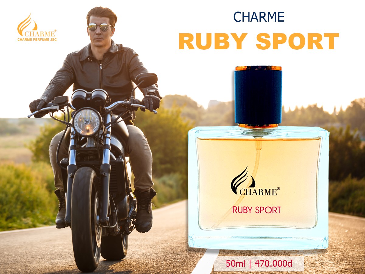 Với mùi hương thể thao đầy nam tính, Charme Ruby Sport là sự lựa chọn hàng đầu của những chàng trai hay vận động