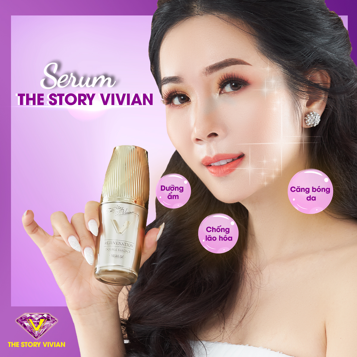 Serum trắng sáng trẻ hóa da The Story Vivian chính hãng