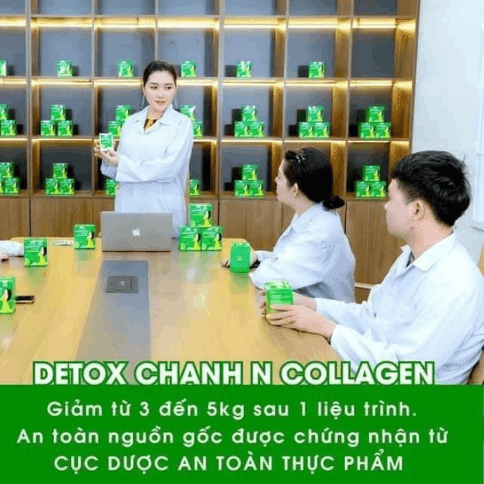 Detox Chanh hỗ trợ G.i.ả.m C.â.n N Collagen chính hãng