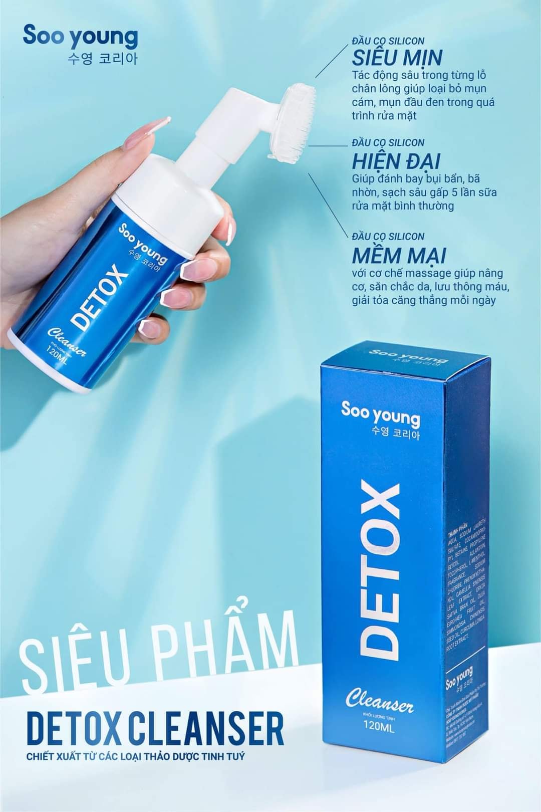 Sữa rửa mặt Detox Cleanser Soo Young có gì hot?