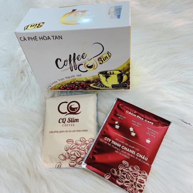 Cafe hòa tan hỗ trợ giảm cân CQ 3in1 công ty Chanel Châu chính hãng
