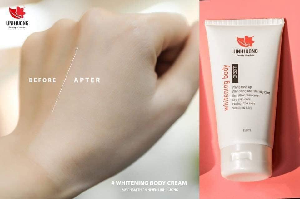 Dưỡng trắng da hoàn hảo với Whitening Body Cream LINH HƯƠNG