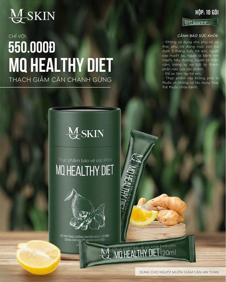 Thạch giảm cân chanh gừng MQ Healthy Diet chính hãng