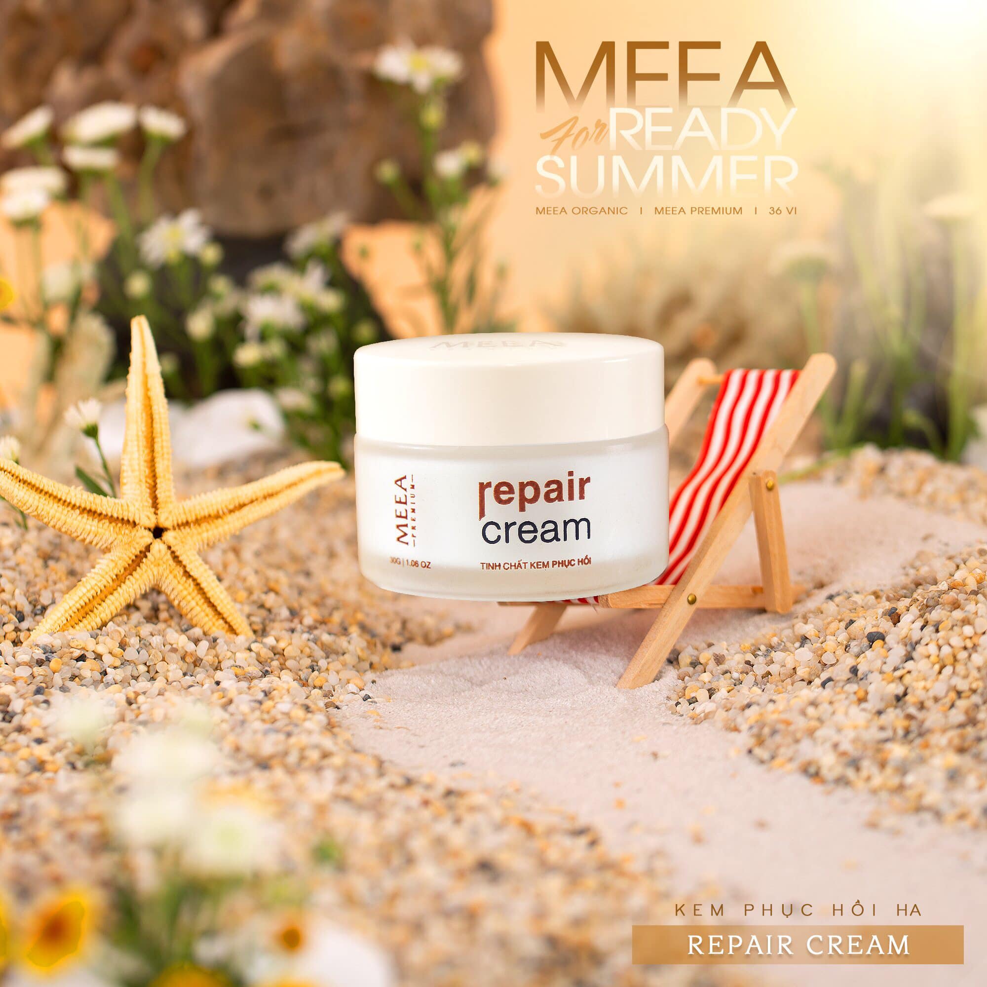 Kem phục hồi HA của mỹ phẩm Meea Organic - tan vào da nhanh chóng