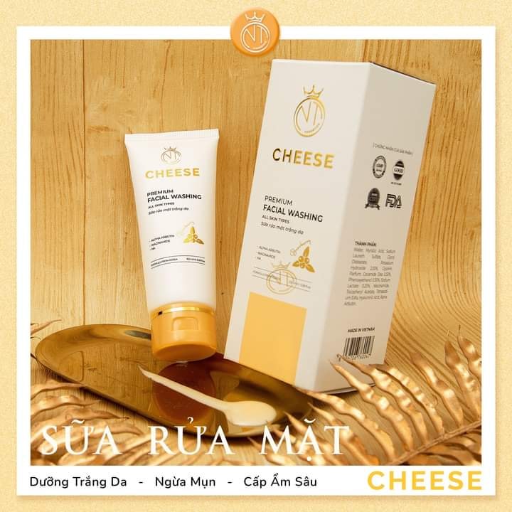 Sự kết hợp hoàn hảo , dưỡng chất vàng trong 1 sản phẩm sữa rửa mặt Cheese NT
