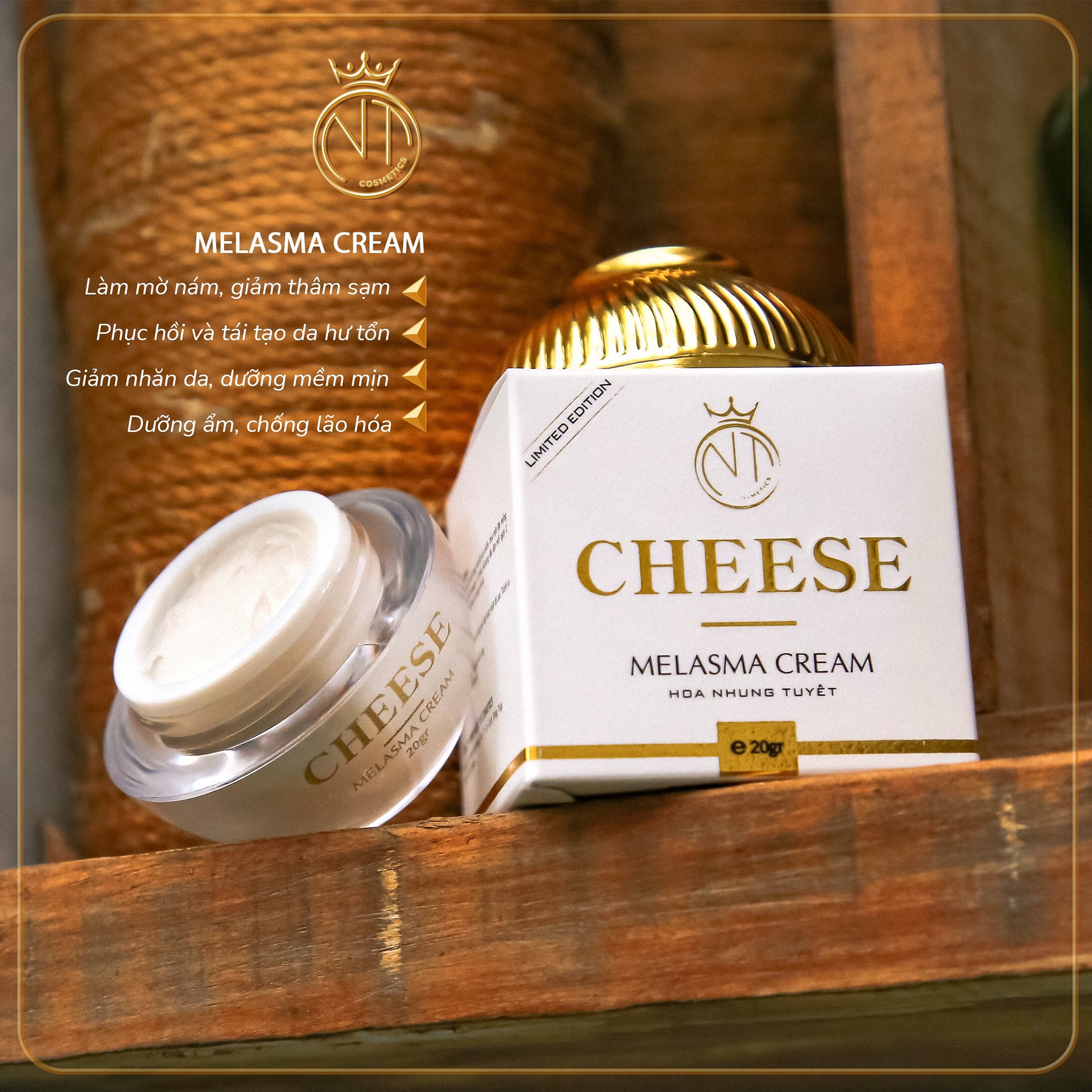 Đẩy lùi nám sạm tự tin khoe da cùng Kem đặc trị nám Cheese Melasma Cream