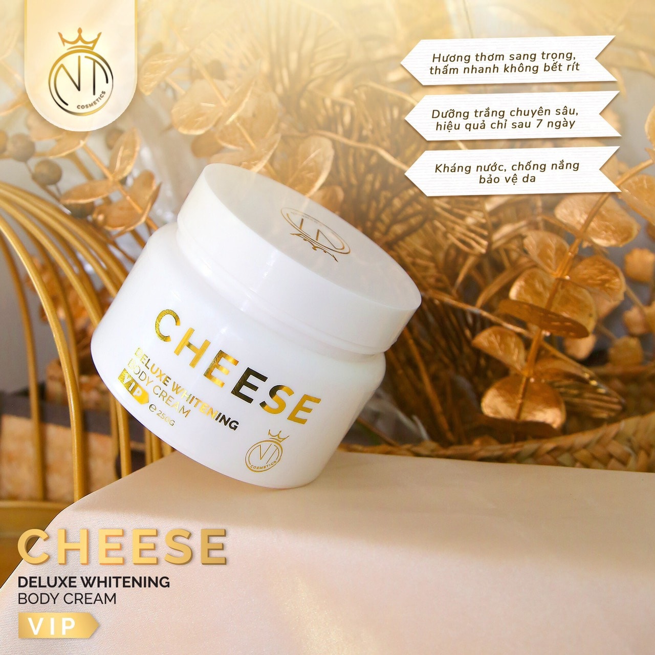 Dùng kem body Cheese nhà NT Cosmetics bí quyết da xinh xứng đáng có 10 người yêu