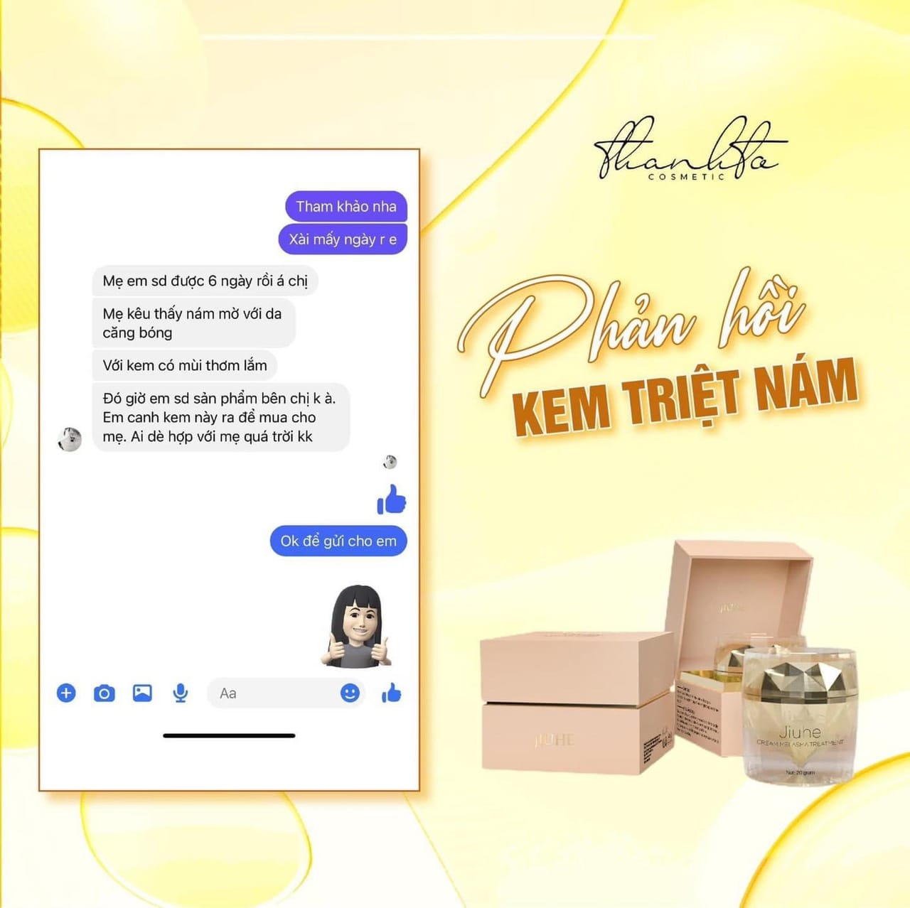 Kem Face Nám Jiuhe Luxury Thanh Tô Cosmetics