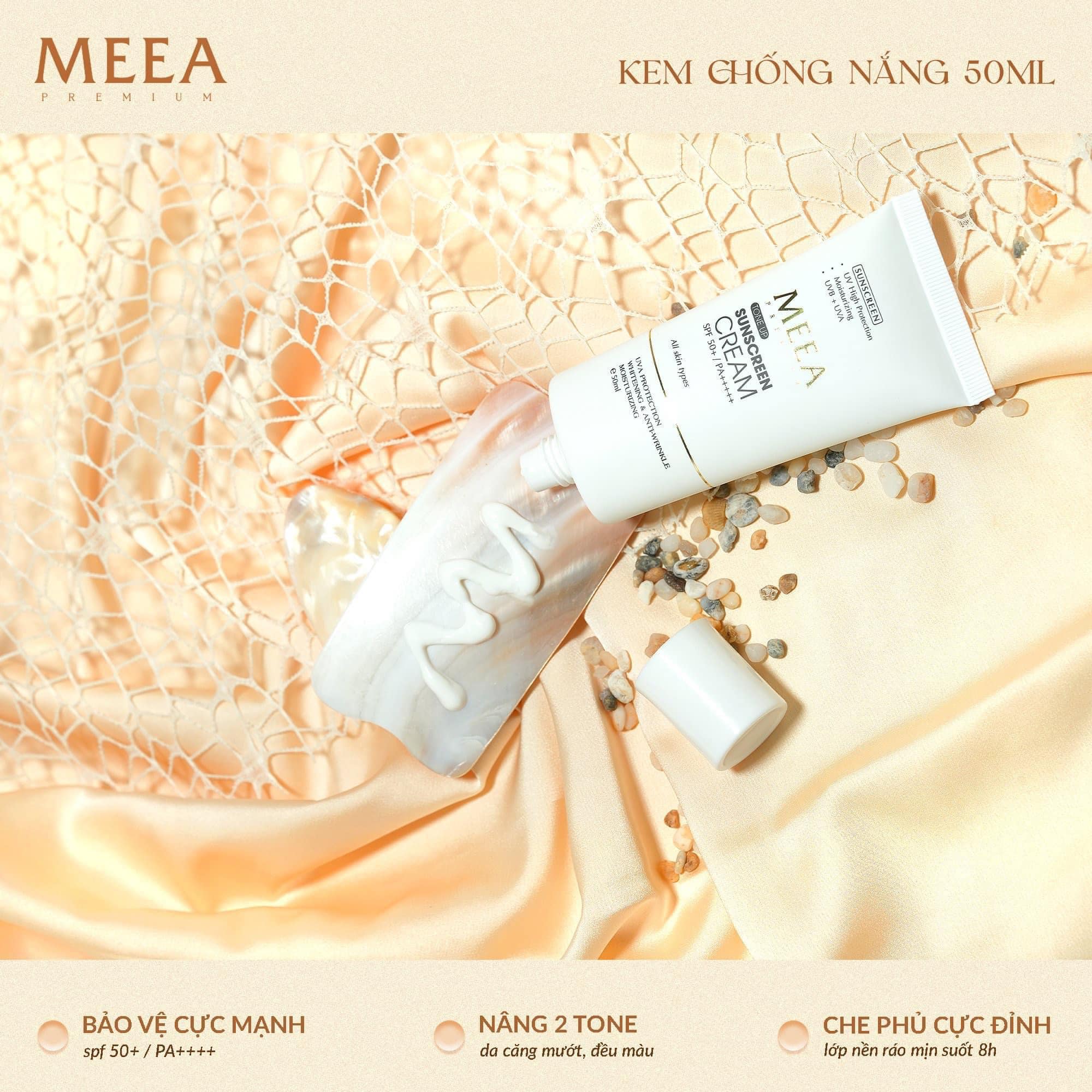 Mùa Hè Có Nắng Nhưng Da Văn Trắng Xinh Với Kem Chống Nắng MEEA Origin Sun Cream 50ML