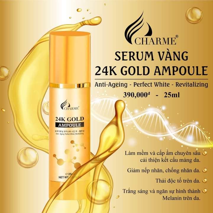 Biến đổi làn da cùng với serum 24k Gold Ampoule Charme
