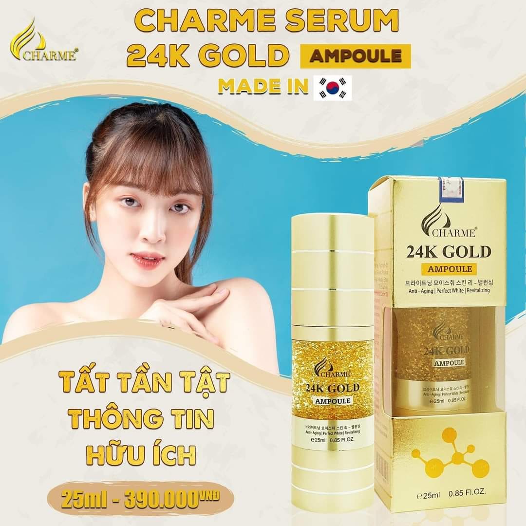 Biến đổi làn da cùng với serum 24k Gold Ampoule Charme