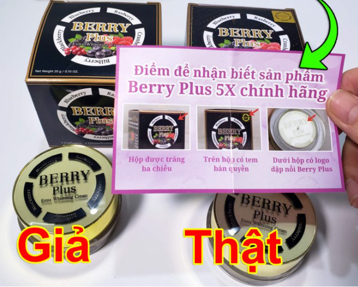 Cách phân biệt để mua được đúng hàng chính hãng kem face Berry