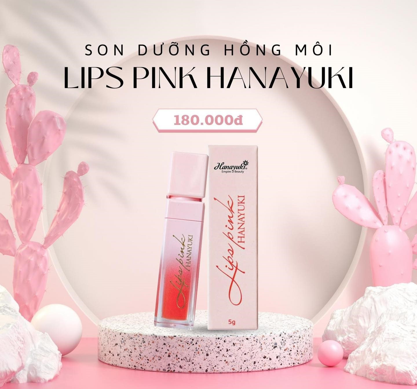 Son Dưỡng Hồng Môi Hanayuki Lips Pink