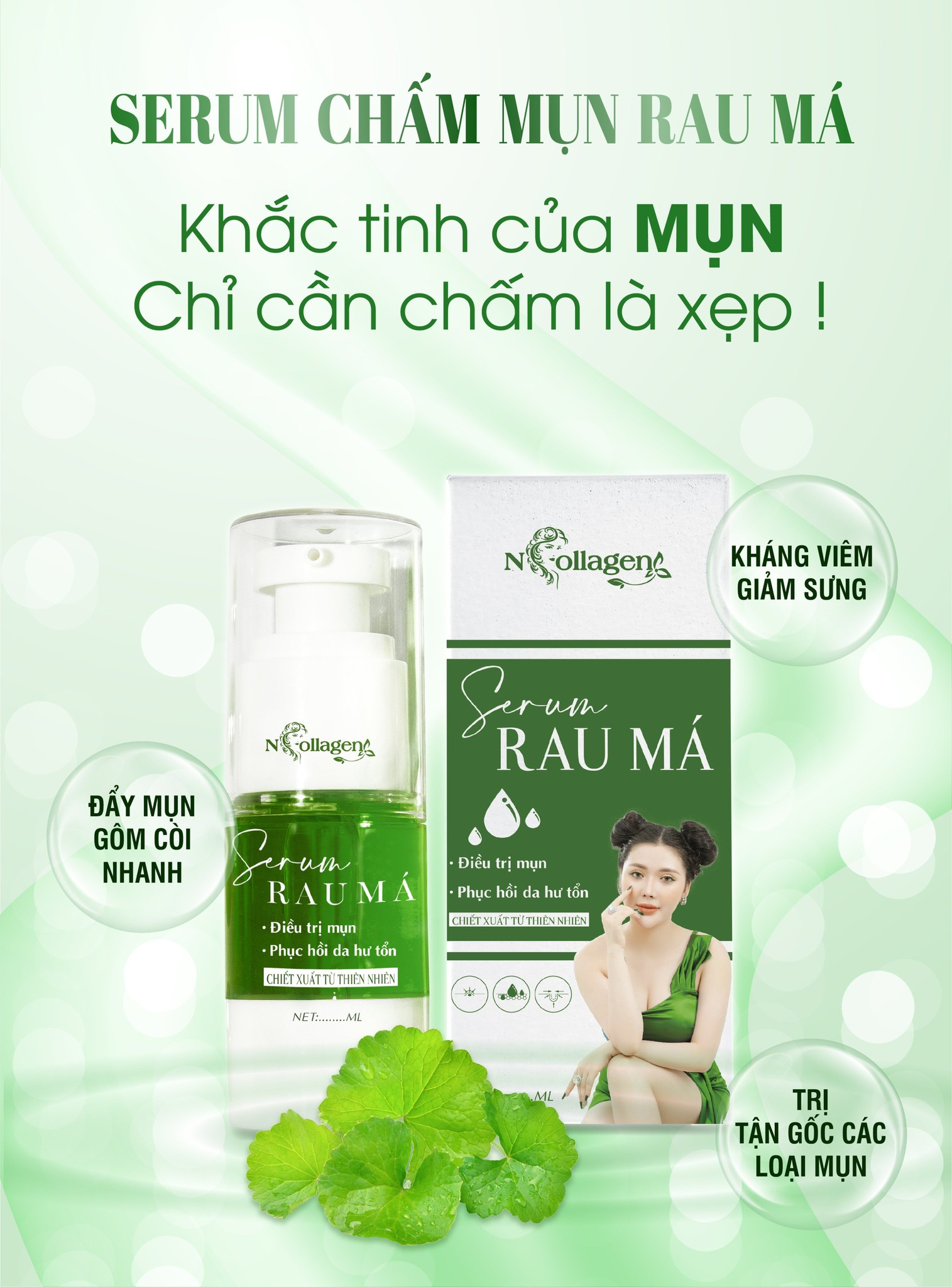 Serum Chấm Mụn Rau Má N Collagen