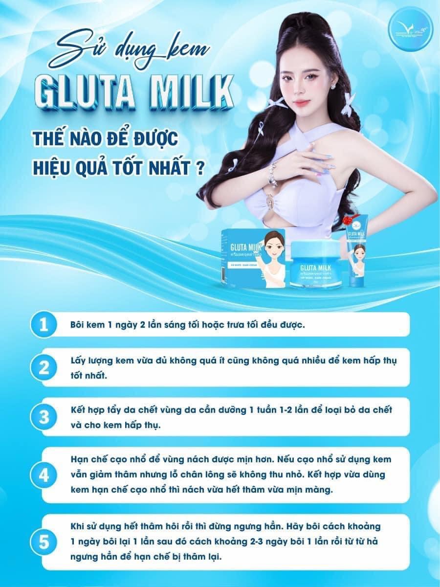 Sử dụng kem Gluta Milk thế nào để được hiệu quả tốt nhất