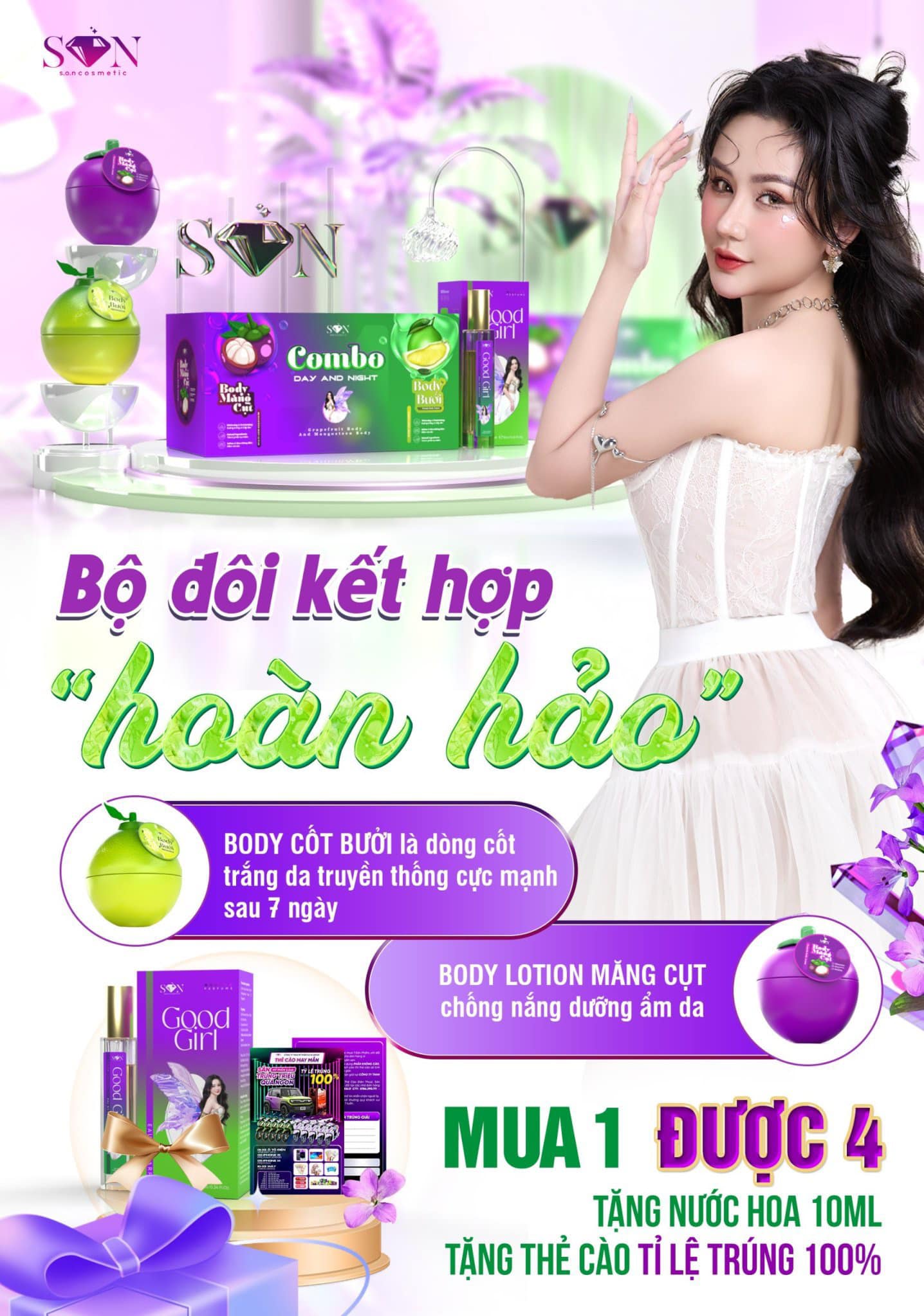 Combo Body Bưởi Măng Cụt SON Cosmetic