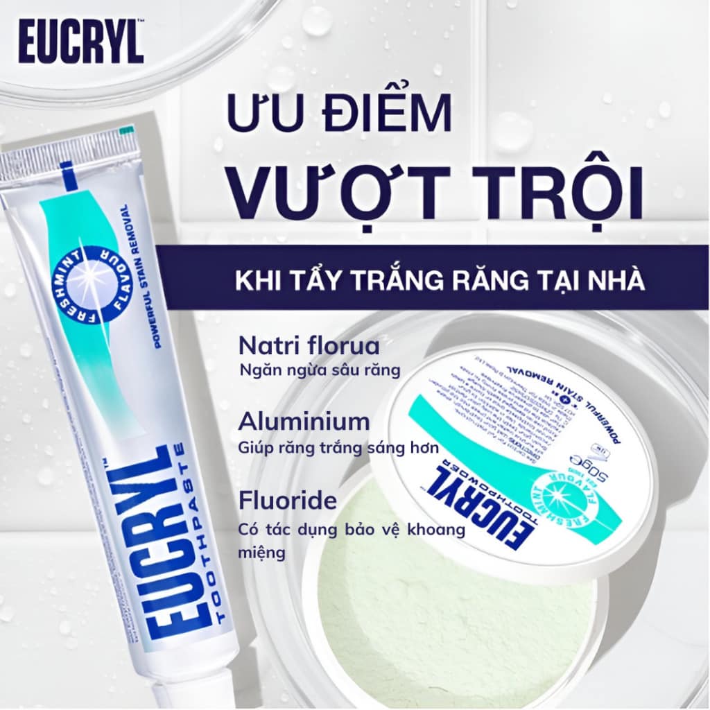 Combo răng trắng như sứ kem đánh răng & bột trắng răng