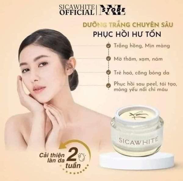 Kem Face Lụa Sica  White Size mini