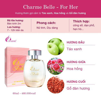 Nước Hoa Nữ Charme Belle 60ml