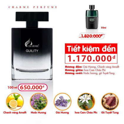 Nước Hoa Nam Charme Guility 100ml