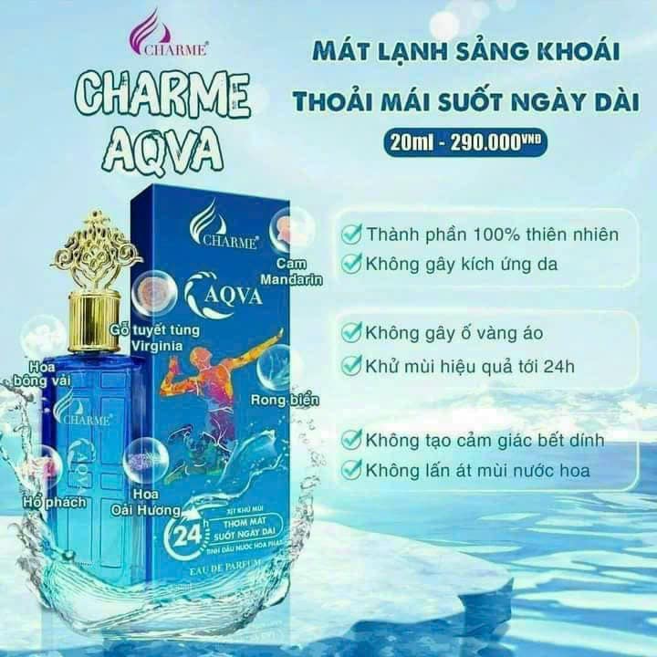 Xịt Khử Mùi Charme Aqva 20ml