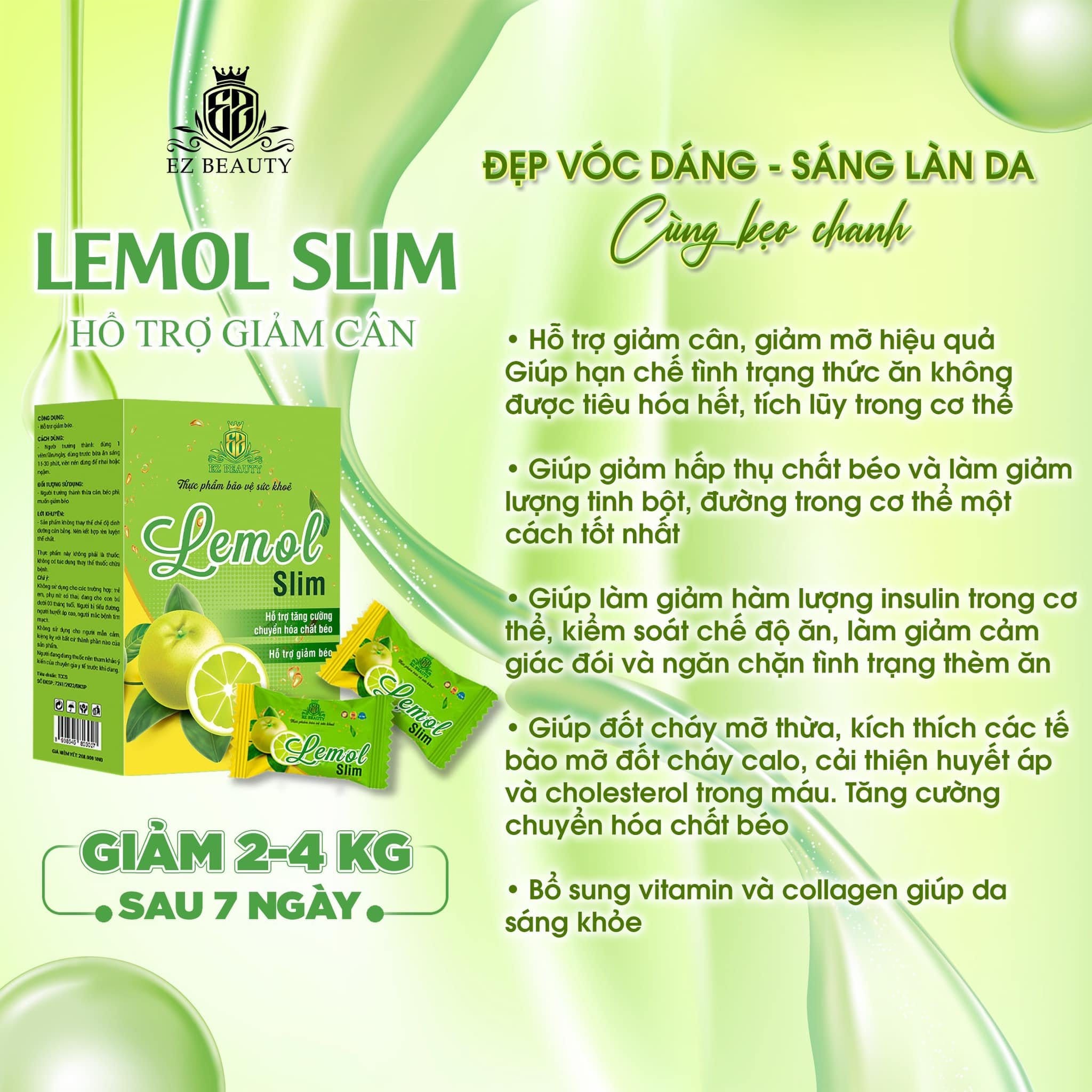 Kẹo Giảm Cân Chanh Lime Slim Ez Beauty giải pháp giảm cân an toàn cho bạn