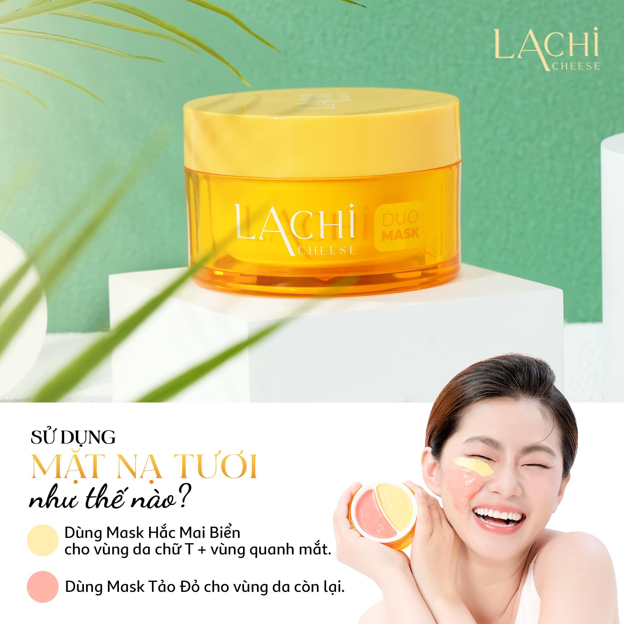 Mặt nạ tươi Lachi Cheese từ những thành phần nguyên chất nhất thư giãn làn da hoàn toàn