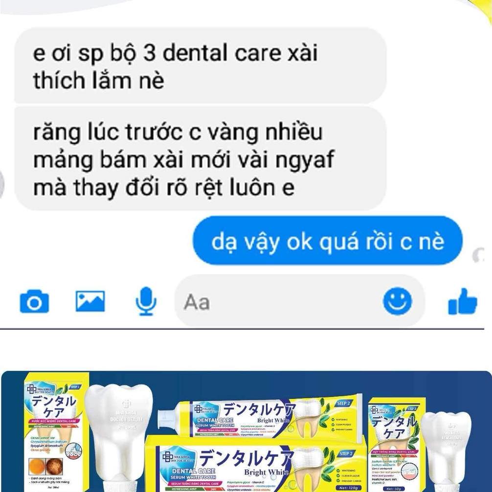 Combo Serum Trắng Răng Dental Care + Nước Súc Miệng Dental Care Nha Khoa Doctor Beauty