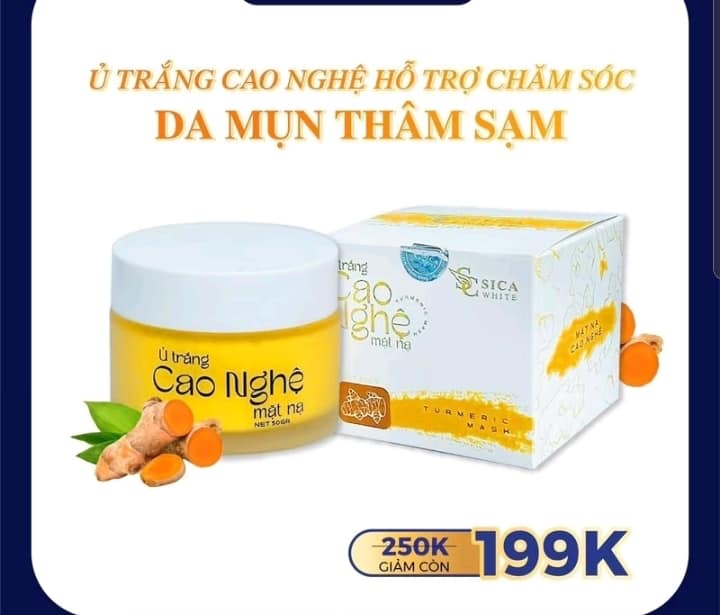 cao nghệ Sica White hỗ trợ da trong quá trình làm sạch thâm  mụn