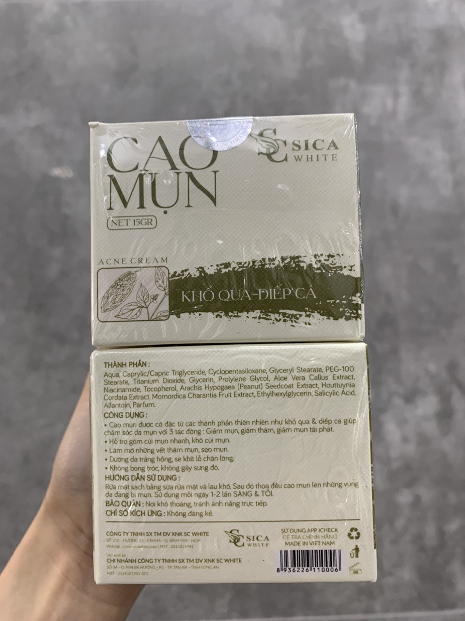 Kem Face Cao Mụn Khổ Qua Diếp Cá Sica White