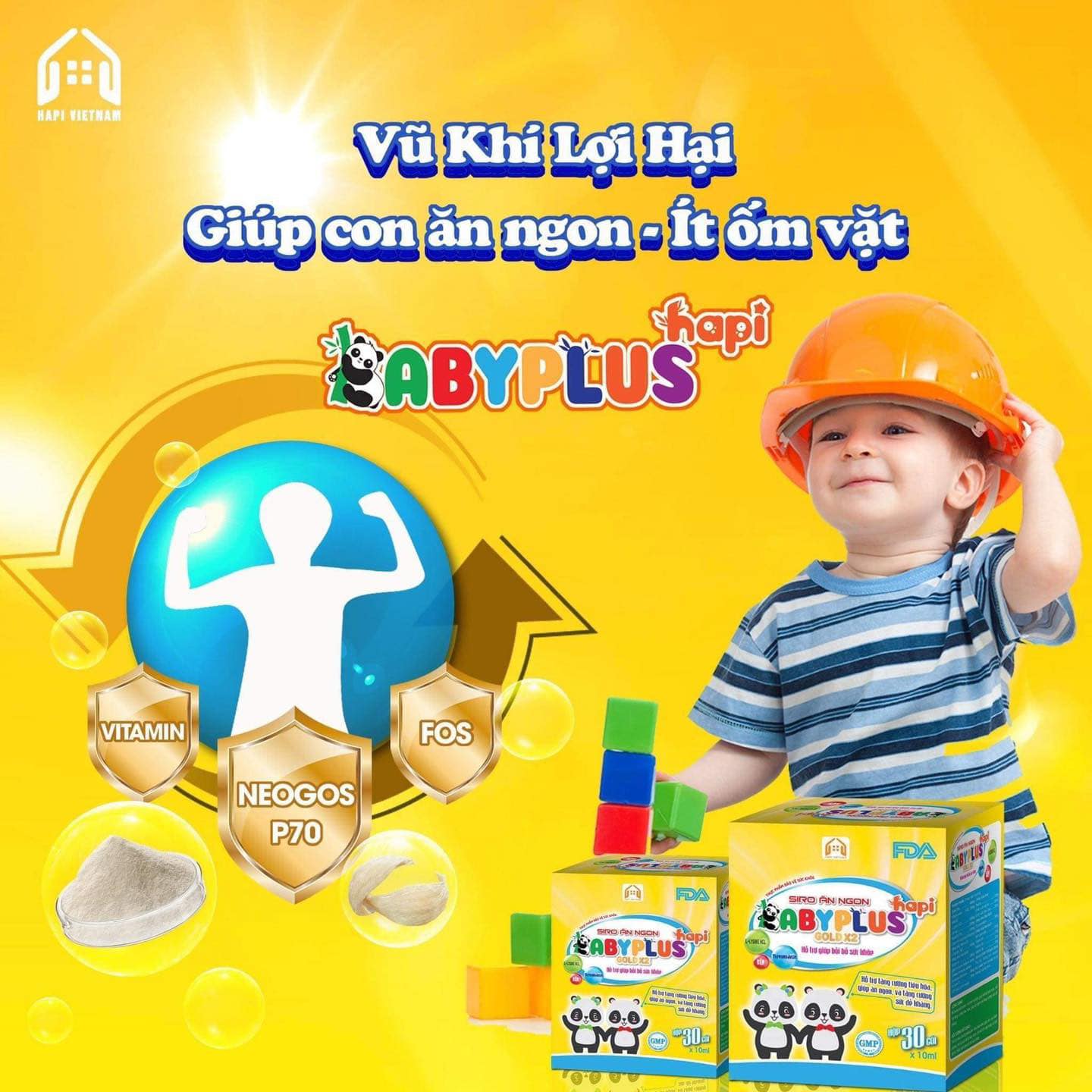 Siro Ăn Ngon BabyPlus Hapi Gold X2 Công Ty Hapi VietNam