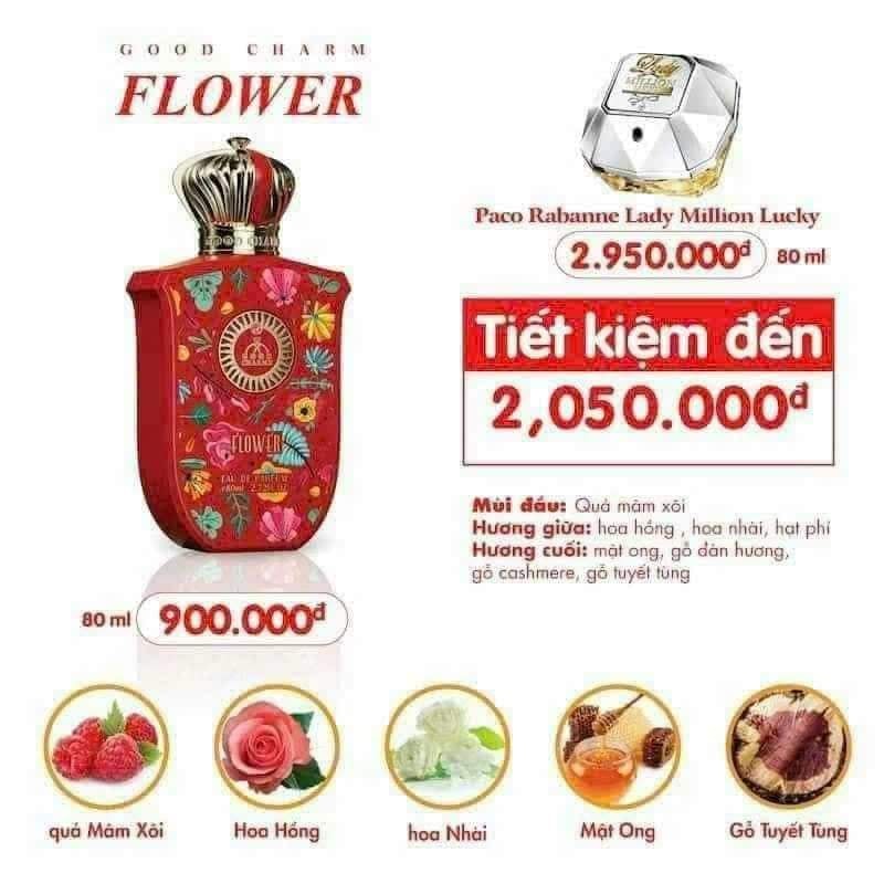 Nước Hoa Nữ Good Charme Flower 80ml Với mùi hương sang trọng và cực kì nữ tính